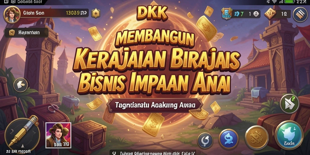Tangkapan layar menunjukkan gameplay seru DKK dalam membangun kerajaan bisnis.