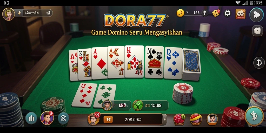 Screenshot gameplay DORA77 menampilkan keseruan permainan Domino.
