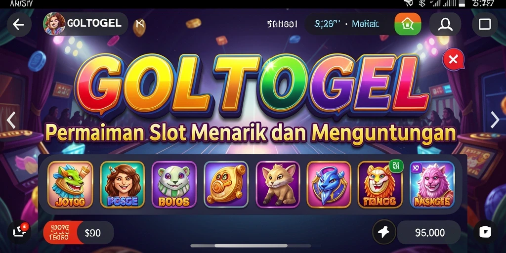 Tampilan menawan permainan slot GOLTOGEL dengan fitur menarik.