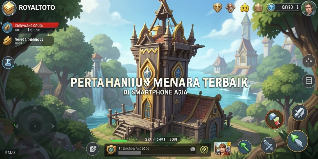 Tangkapan layar ROYALTOTO menunjukkan aksi intens dalam gameplay Tower Defense.