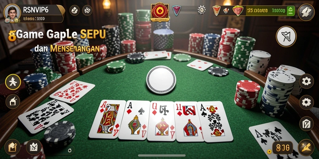 Tangkapan layar gameplay seru Gaple di RSNVIP6.
