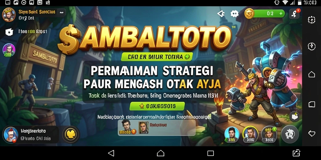 Tangkapan layar utama SAMBALTOTO menampilkan aksi strategis yang mendebarkan.
