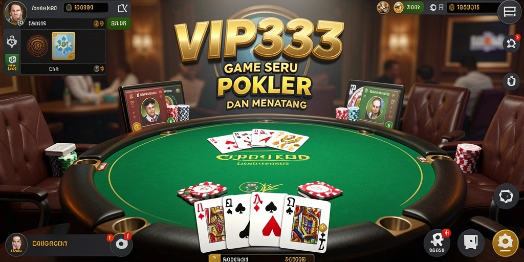 Tangkapan layar VIP333 menunjukkan gameplay poker yang seru dan menegangkan.